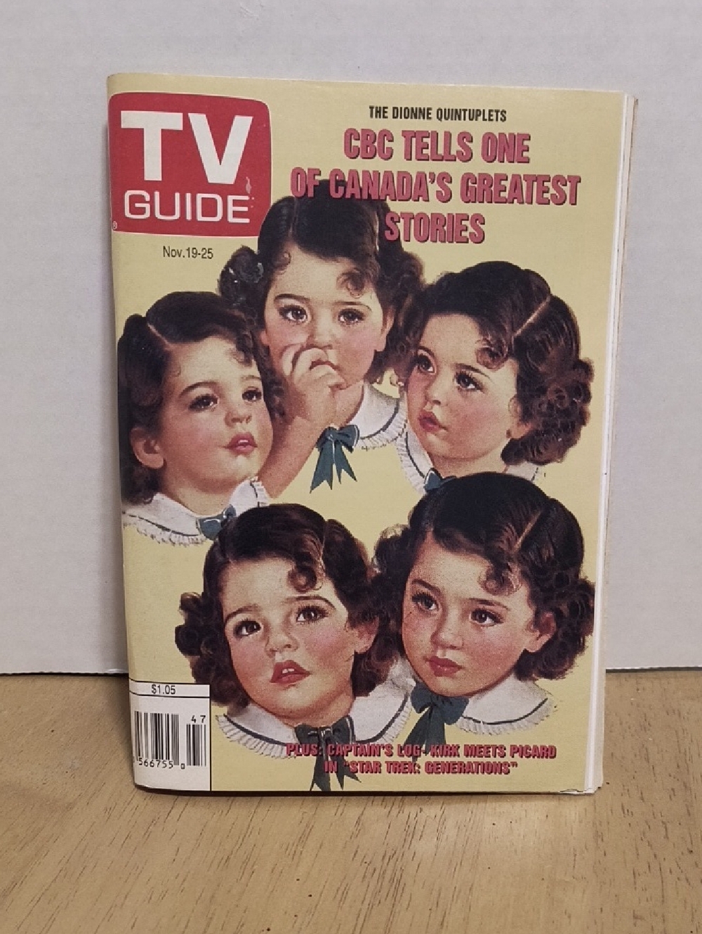 TV Guide Vintage Cover Featuring The Dionne Quintuplets - B3